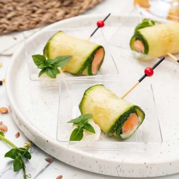 Zucchini-Cannelloni mit Lachs