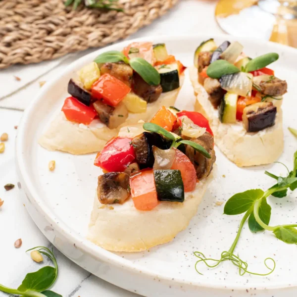 Bruschetta mit Aubergine